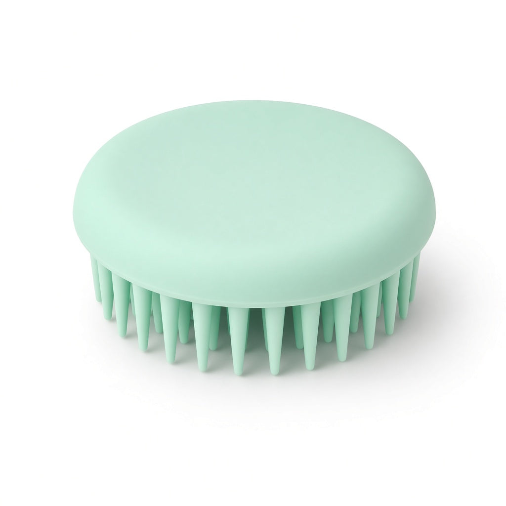 Mint silicone scalp massage brush